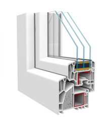 PVC okna, Veka alpha MD90